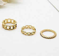 Frauen-luxuriöse Mode-Schmuck-Ringe 15 - 18mm Goldlegierungs-rundes Band