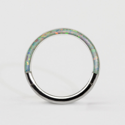 Silbernes Opal Traditional South Indian Nose-Ring G23 Titan-Soem-ODM