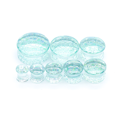 Edelstahl-handgemachter durchbohrender Schmuck des Soem-Jenaer Glas-Glas-Ohrenstöpsel-13mm