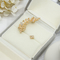 Luxuslegierungs-Goldohrringe, die Bolzen Blume Blätter treiben, formen glänzende Kristalle 4 PC