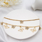 Überlagerte kundenspezifische Mode-Ketten-Halsketten-transparente Bergkristall-Schmetterlings-Goldlegierung