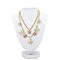 Überlagerte kundenspezifische Mode-Ketten-Halsketten-transparente Bergkristall-Schmetterlings-Goldlegierung