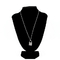Lange silberne Mode-Halskette 47mm mit transparenten Bohrgerät-Anhängern