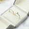Umarmungs-justierbare Titanhochzeit Ring Set Alloy Gold Transparent Diamond Ring 5pcs