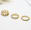 Frauen-luxuriöse Mode-Schmuck-Ringe 15 - 18mm Goldlegierungs-rundes Band
