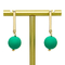 Grünes Clip Ball der Edelstahl-Mode-Schmuck-Ohrringe auf Bolzen-Ohrringen