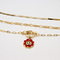 Goldmode-Barbie Diamond Castle Necklace Carnelian Pendant-Halskette für Frauen