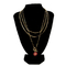 Goldmode-Barbie Diamond Castle Necklace Carnelian Pendant-Halskette für Frauen