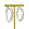 Diamond Cartilage Earring Flat Back-Golddurchdringen-Ohrring-silbernes Band des Gold14k