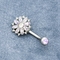 Purpurroter Crystal Body Piercings Jewellery Round-Bauchnabel schellt Edelstahl 316