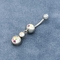 Crystal Stones Body Piercings Jewellery-chirurgische Stahlbarbell-Perlen