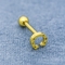 Elektrophorese-Goldohr-formen durchbohrendes Schmuck-Blatt Schneckenbolzen-Ohrringe