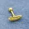 Elektrophorese-Goldohr-formen durchbohrendes Schmuck-Blatt Schneckenbolzen-Ohrringe