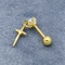 Klares CZ-Edelstein-Goldohr verziert Schneckendurchdringen-Ohrringe, die 16G mit Kreuz baumeln