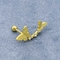 Schmetterlingsohrringe des Kristalles doppeltes Goldverziert 316 Edelstahl 8mm
