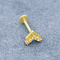 Klarer Crystal Gems Labret Piercing Jewelry-V-Form Labret-Nasen-Bolzen 16ga 1.2mm