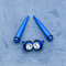 Das blaue Acrylohr, das Faux ausdehnt, spitzen sich klares Messgerät 6mm Crystal Gems Spiral Stretcherss 2 zu