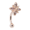 Edelsteine Rose Gold Eyebrow Piercing Jewelry-freien Raumes blühen Edelstahl 16G 316