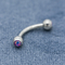 Synthetischer Messgerät-Augenbrauen-Durchdringen-Schmuck-Edelstahl 8mm des Opal-16