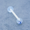 3 Stücke Crystal Gems Plastic Barbell Tongue, die Hypoallergenic 14G durchbohren