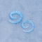 Materielle Ohrenstöpsel-acrylsauertunnels winden sich glänzende blaue Farbe mit ledernen Bändern